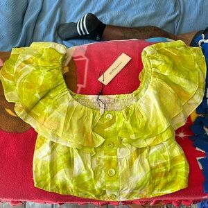 BCBG crop top size Medium - 4 buttons in the front with zipper on the side